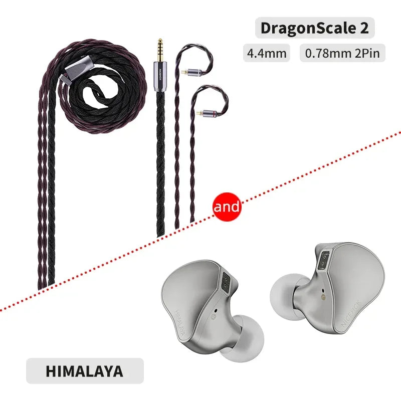 Himalaya Dual Dynamic HiFi In-Ear Monitors | Tidesmit IEM IEM 4.4 DragonScale2 Tidesmit