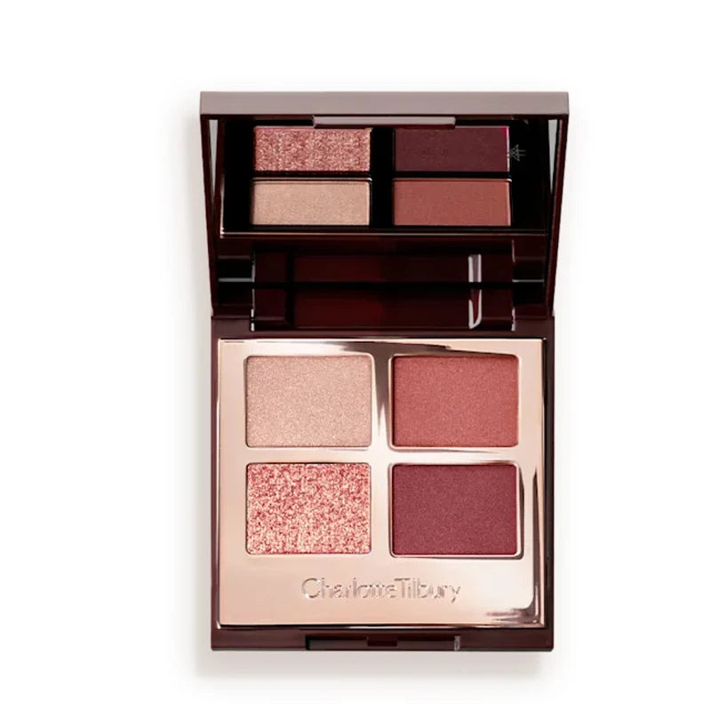 Tidesmit heart blusher powder and eyeshadow palette texture close-up in multi-color waterproof face makeup shade