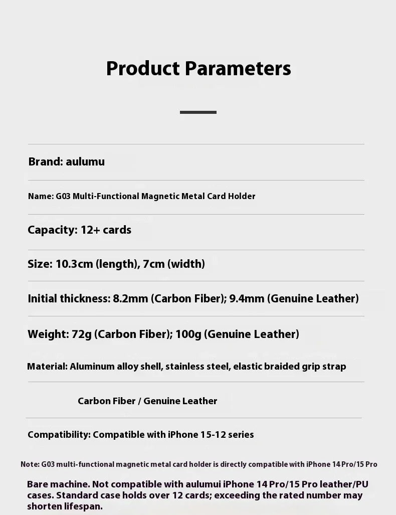 Magnetic Carbon Fiber Wallet: 6-in-1 Slim Fit Phone Case Tidesmit
