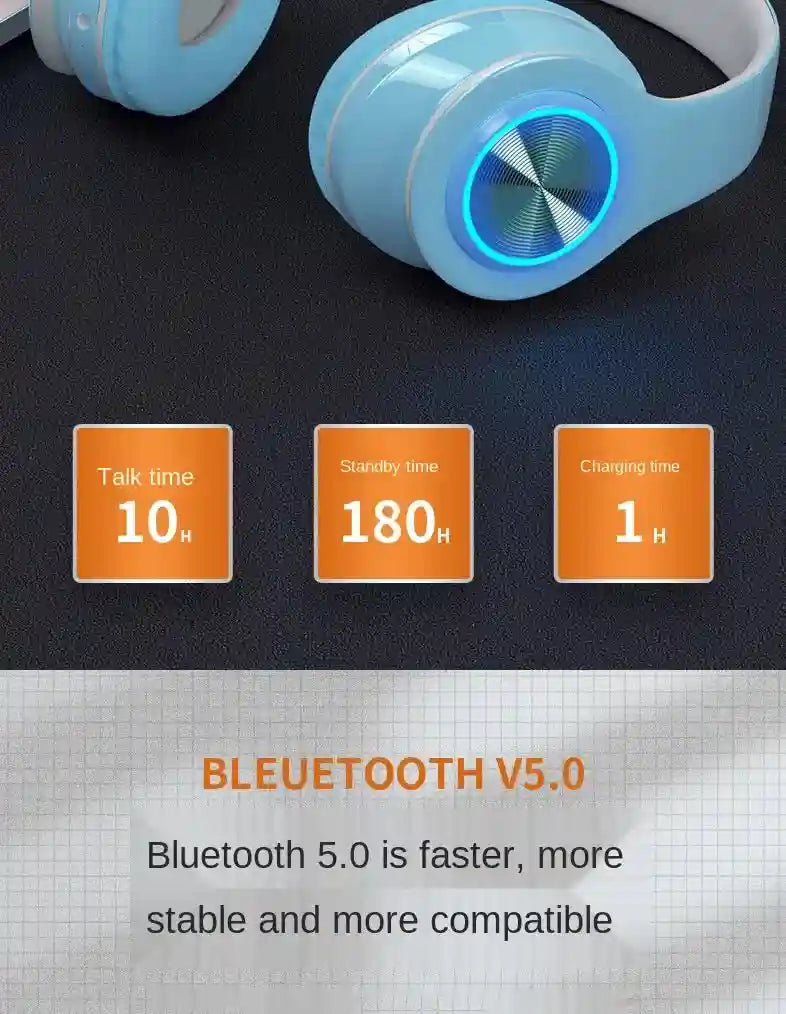 Wireless Over-Ear Headphones with Active Noise Cancellation - Black Tidesmit
