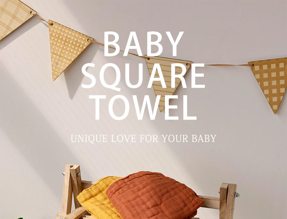 HappyFlute New 30*30CM Cute Animals Print 5PCS Set Bamboo Cotton Hanging Design Baby For Home Or Travel Use Baby Square Towel