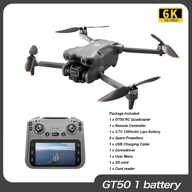 Mini 4K Camera Drone With GPS and Obstacle Avoidance - Tidesmit Dark gray 6K 1B Tidesmit