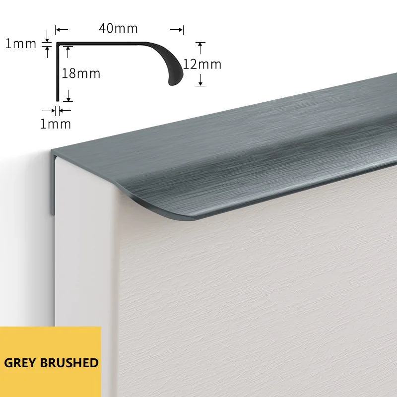 Invisible Wardrobe Handle Minimalist Modern Minimalist Cabinet Door Drawer Cashmere Gray Cabinet Furniture Hardware Small Handle