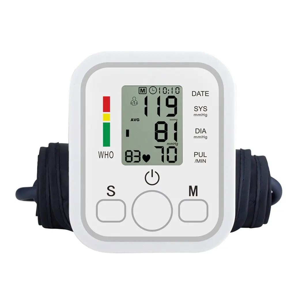 Automatic Digital Arm Blood Pressure Monitor Tonometer Meter Sphygmomanometer LCD Portable Health Care Pulse Meter BP Monitor