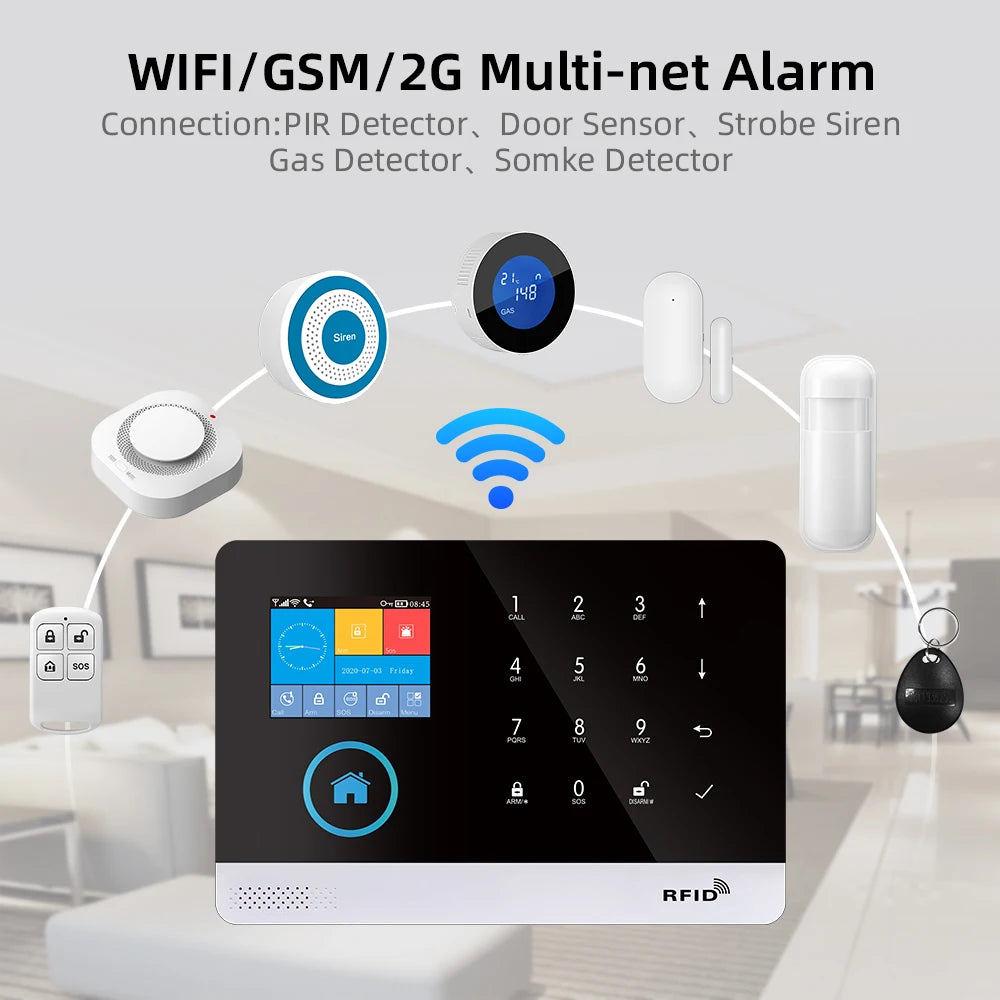 Smart Home Security Alarm System with 4G WiFi App Control by Tidesmit Tidesmit