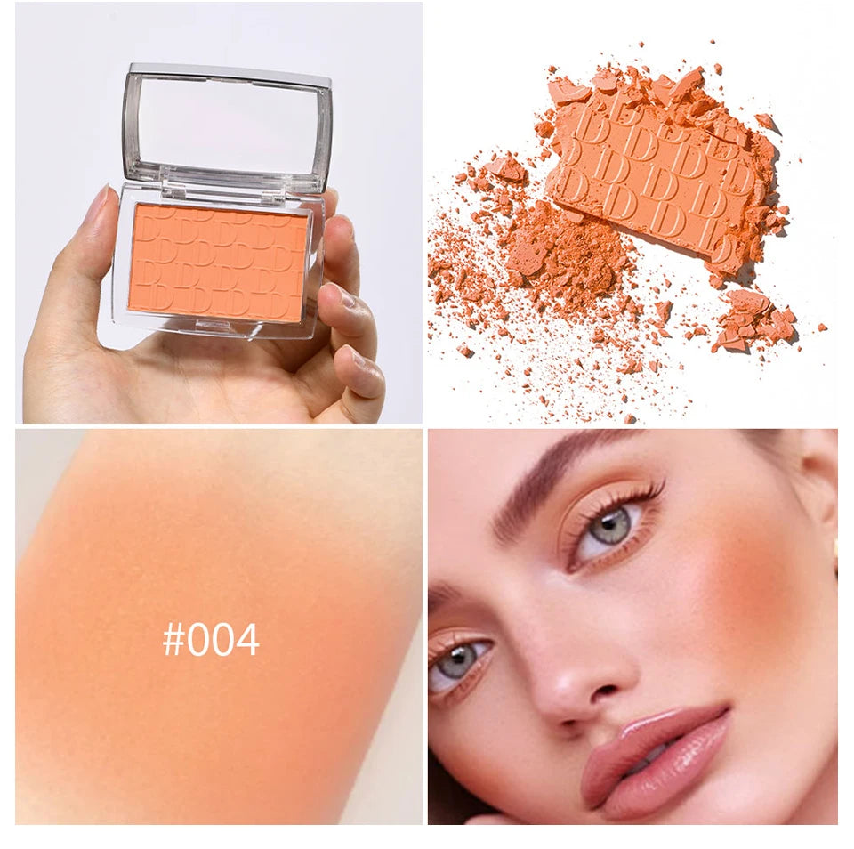Tidesmit blush matte natural cheek tint waterproof face contouring powder for soft makeup texture close-up