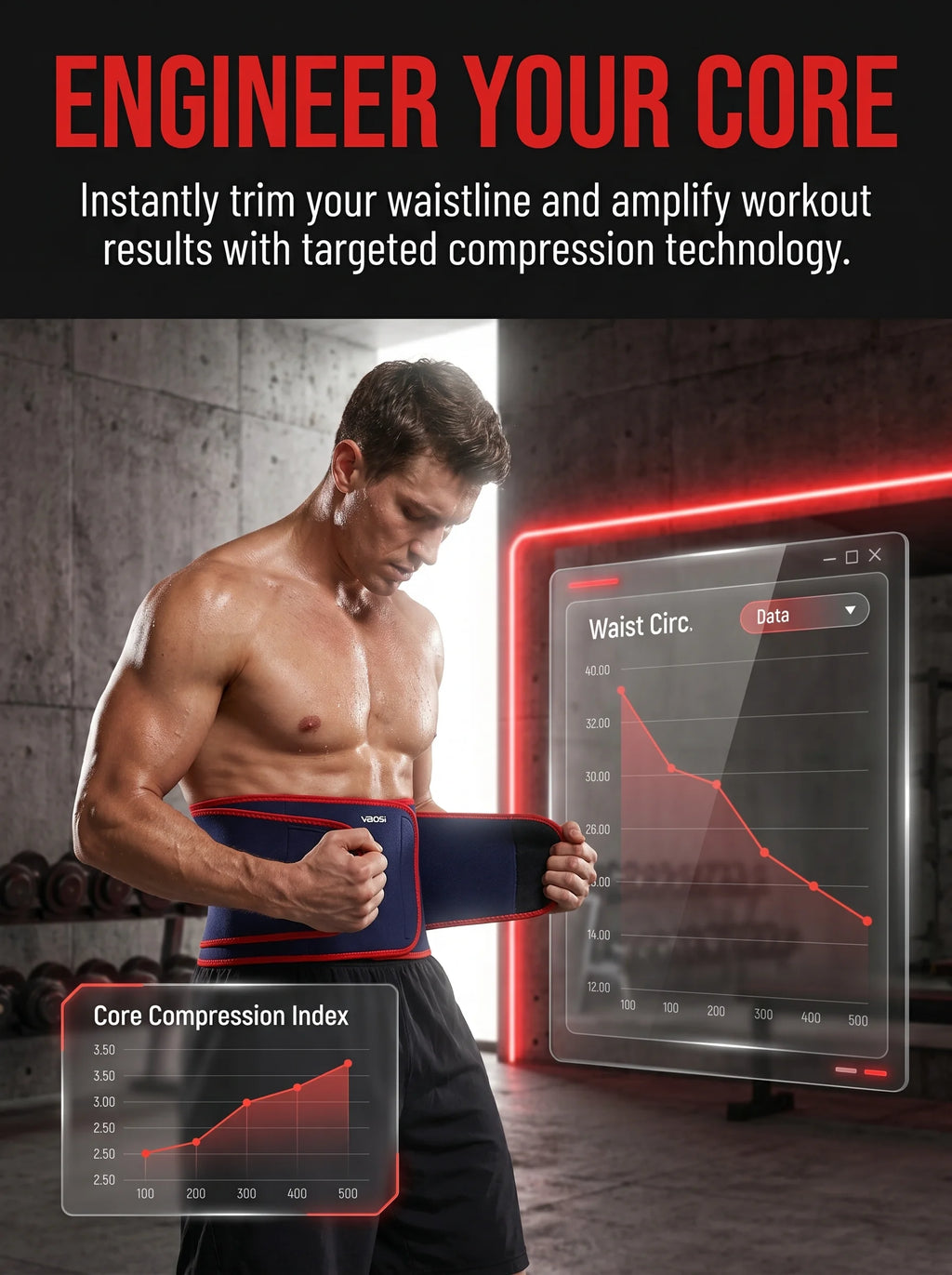VBOSI Back Support Lumbar Belt Adjustable Waist Brace Men Women Sciatica Relief Lower Back Pain Support for Office Working