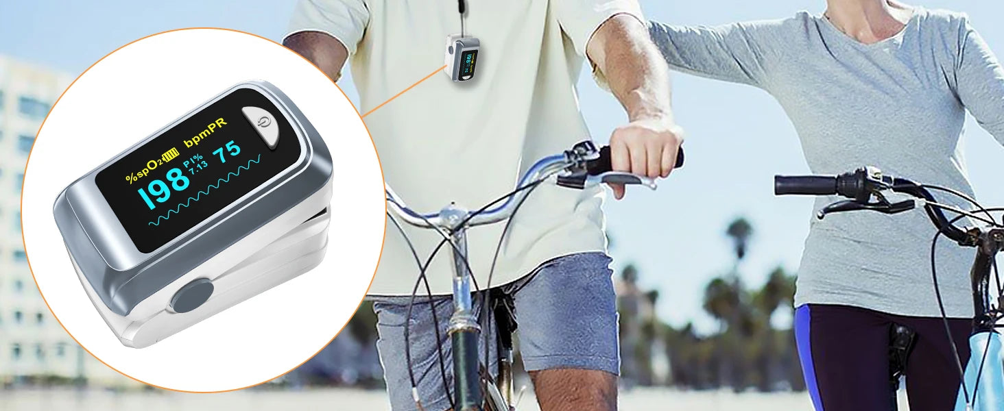 HealthTree Finger Pulse Oximeter Blood Oxygen Saturation Meter Heart Rate Monitor OLED Oximetro De Dedo SPO2 PR PI RR Bluetooth