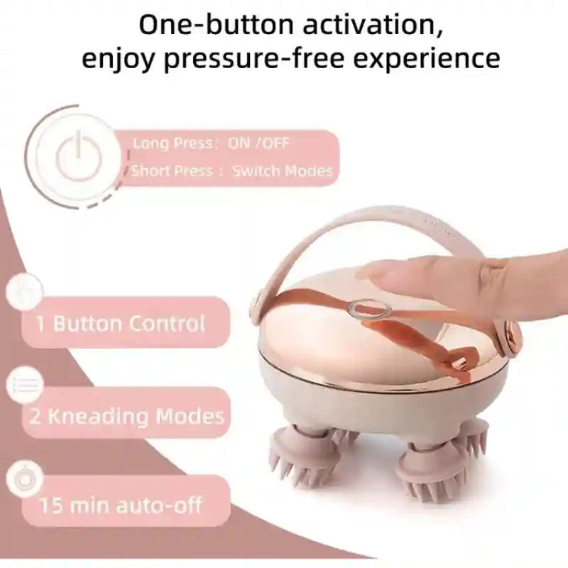 Electric Scalp Massager | Waterproof Deep Tissue Relief | Tidesmit Massage Roller Tidesmit