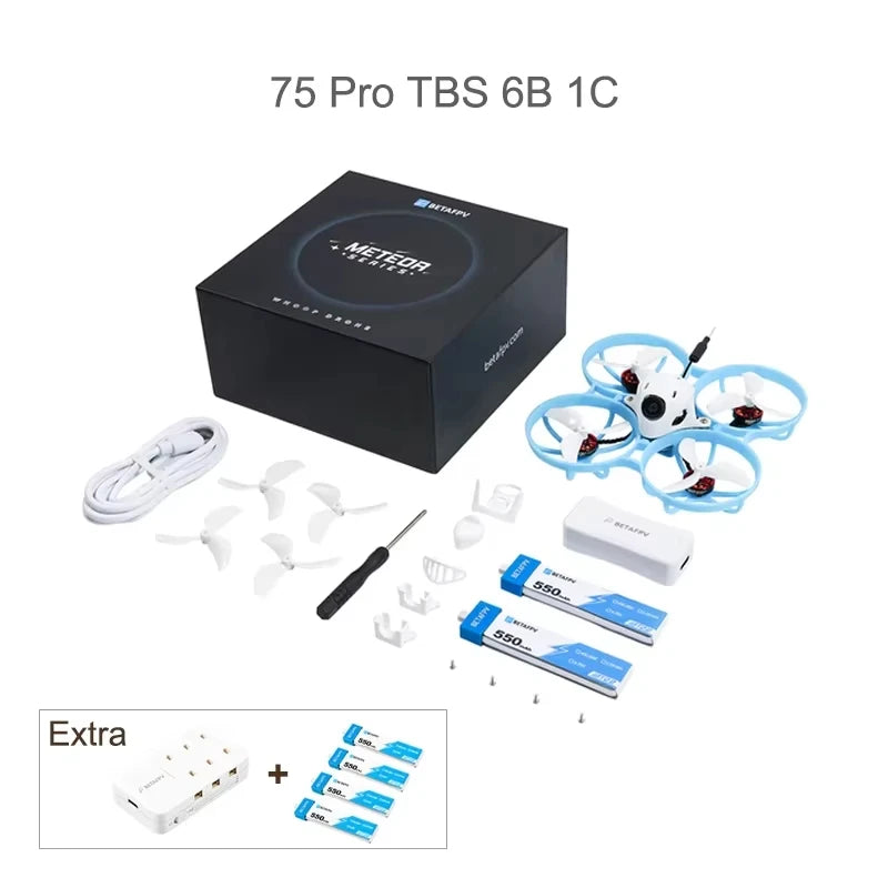 Meteor75 Pro Brushless Whoop Drone - Compact FPV Racing Quadcopter 75pro TBS 6B 1C China Mainland Tidesmit