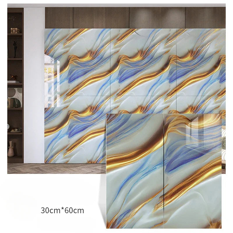 Self adhesive imitation ceramic tile imitation marble sanitary kitchen wall decoration waterproof and moisture-proof stickers