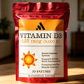 30 Patches Vitamin D3 5000 IU, Vitamin D Transdermal Patches, Premium for Immune Support, Healthy Muscle Function, Bone Health