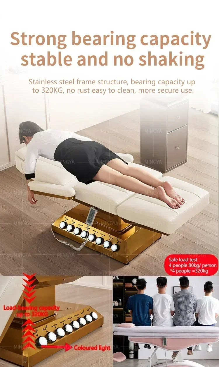 Electric Massage Beauty Bed – Adjustable Motorized Salon Table Massage Chairs Tidesmit