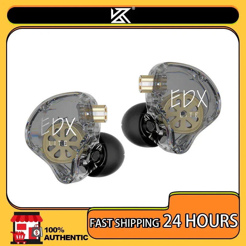 KZ EDX Lite Wired In Ear Earphones Monitor Stage Live Headphones HIFI Stereo Bass Music Earbuds Sports Gaming Headset Tidesmit