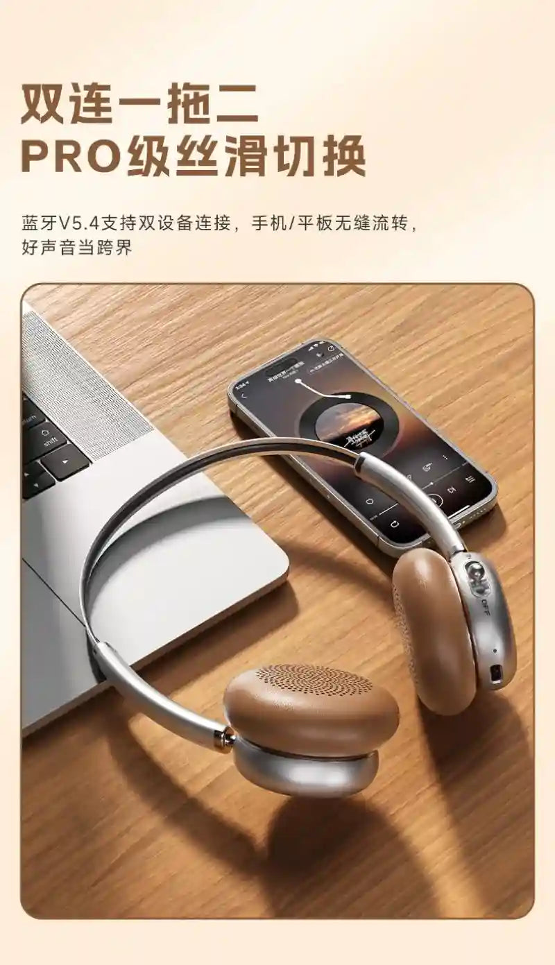Wireless Bluetooth Gaming Headphones with Active Noise Cancellation Tidesmit