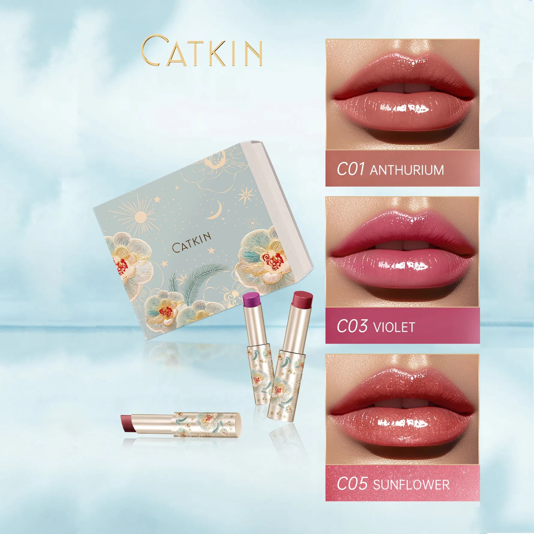 Moisturizing Tinted Lip Balm - Hydrating Lip Care with 6 Vibrant Shades Lip Care C01 C03 C05 Tidesmit