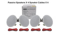 STUDIOFINIX 6.5 in 600W Flush Mount Ceiling Speakers For Home Theater, Living Rm Office, Kitchen, Study, Basement & Patio