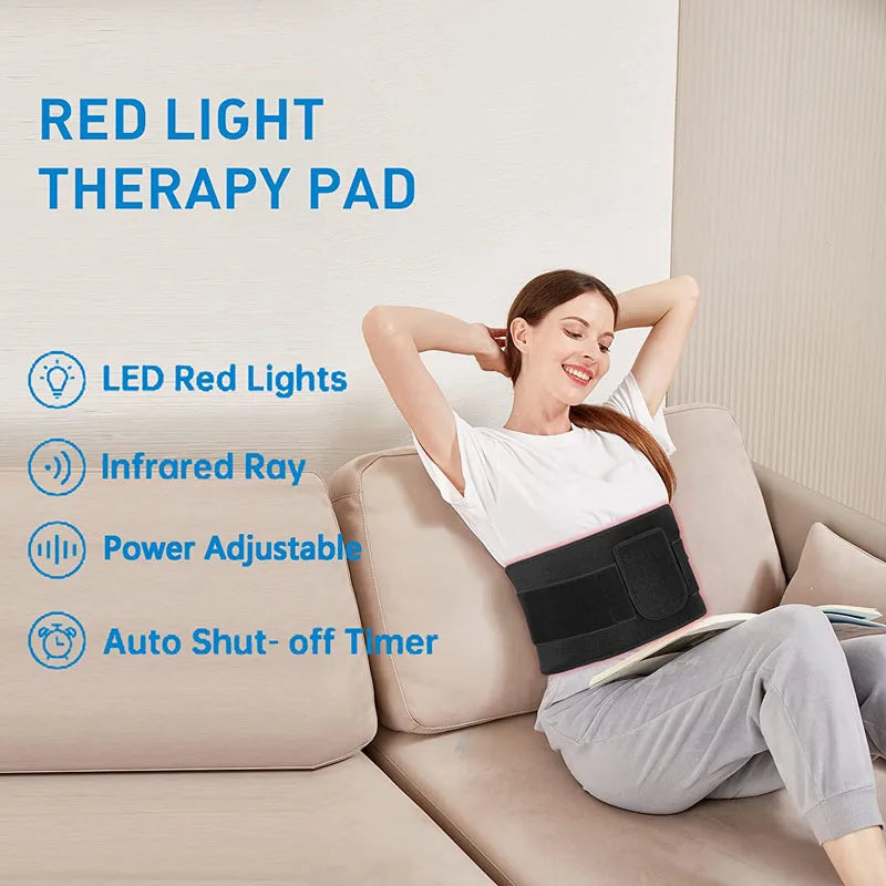 Infrared LED Red Light Therapy Belt for Body 850nm+660nm Light Wave Recovery Muscle Pain Wound Repair Relief Shoulder Wrap