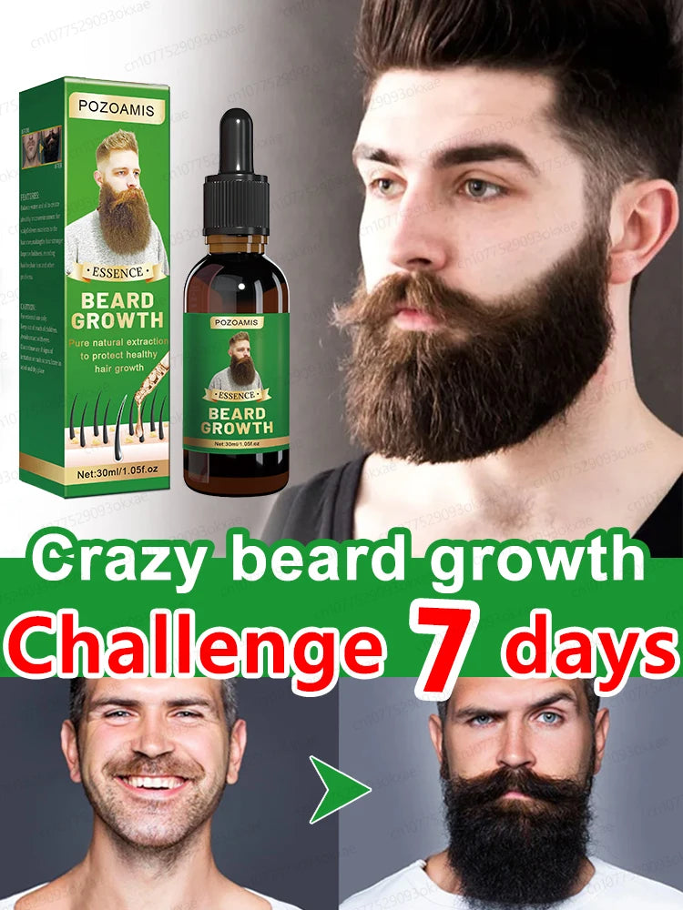 Beard Growth Liquid for Thicker Fuller Hair - Tidesmit Natural Formula Scrubs Treatments Tidesmit