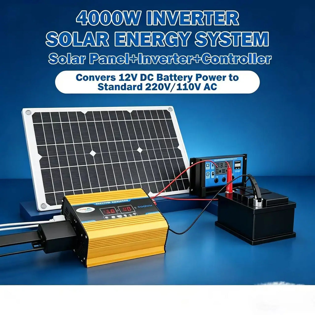 6000W Solar Generator Kit, 300W Dual-Side Panel & 100A MPPT Smart Controller for Farm, RV, Camping, Off-Grid & Emergency