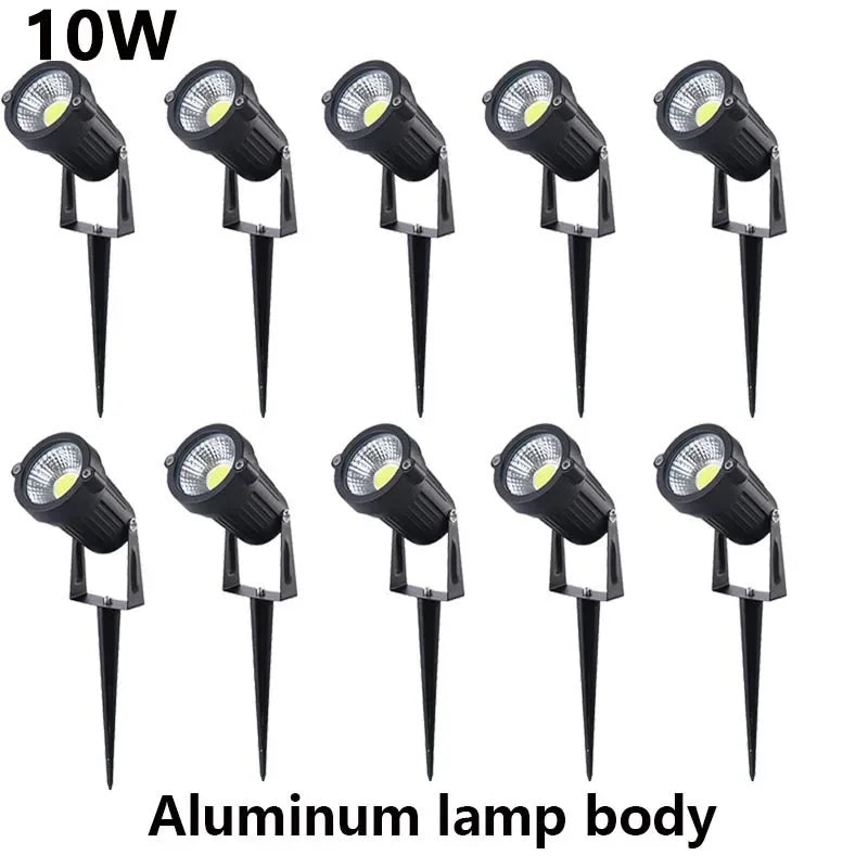 LED Waterproof Outdoor Garden Lawn Lights Spike Bulb 5W/10W/15W Tuinverlichting 220V 110V 12V - Adjustable Solar Powered Garden