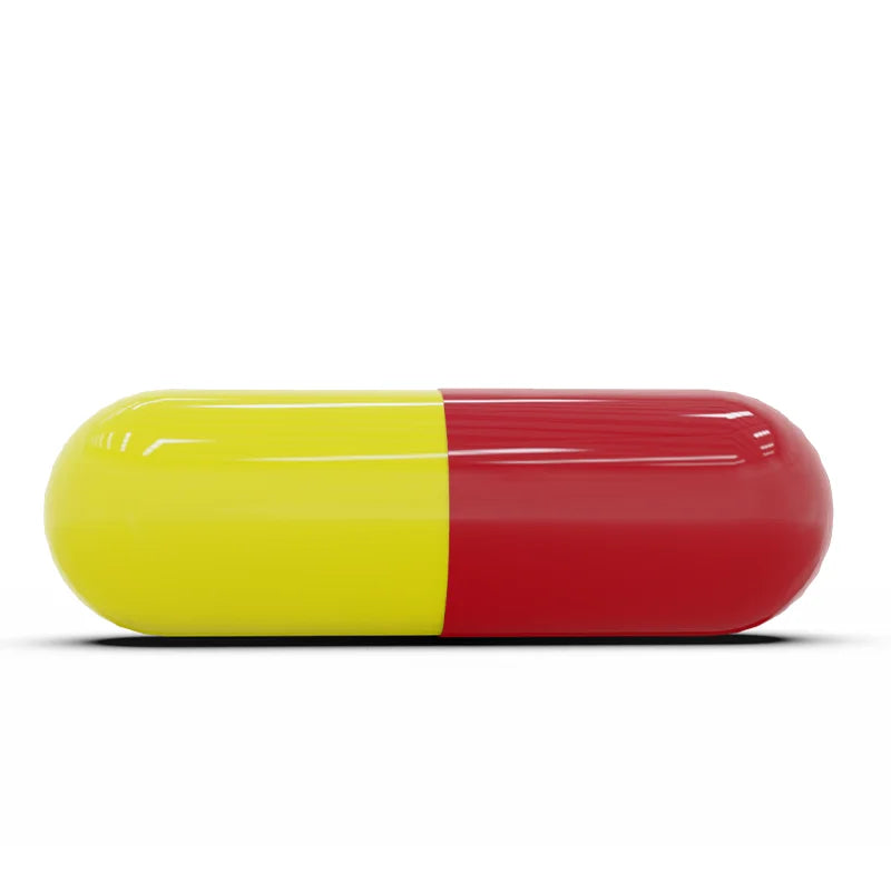 Empty Size 00 Gelatin Capsules 500 Count - Food Grade Tidesmit Permanent Makeup Machines Red Yellow Joined Tidesmit