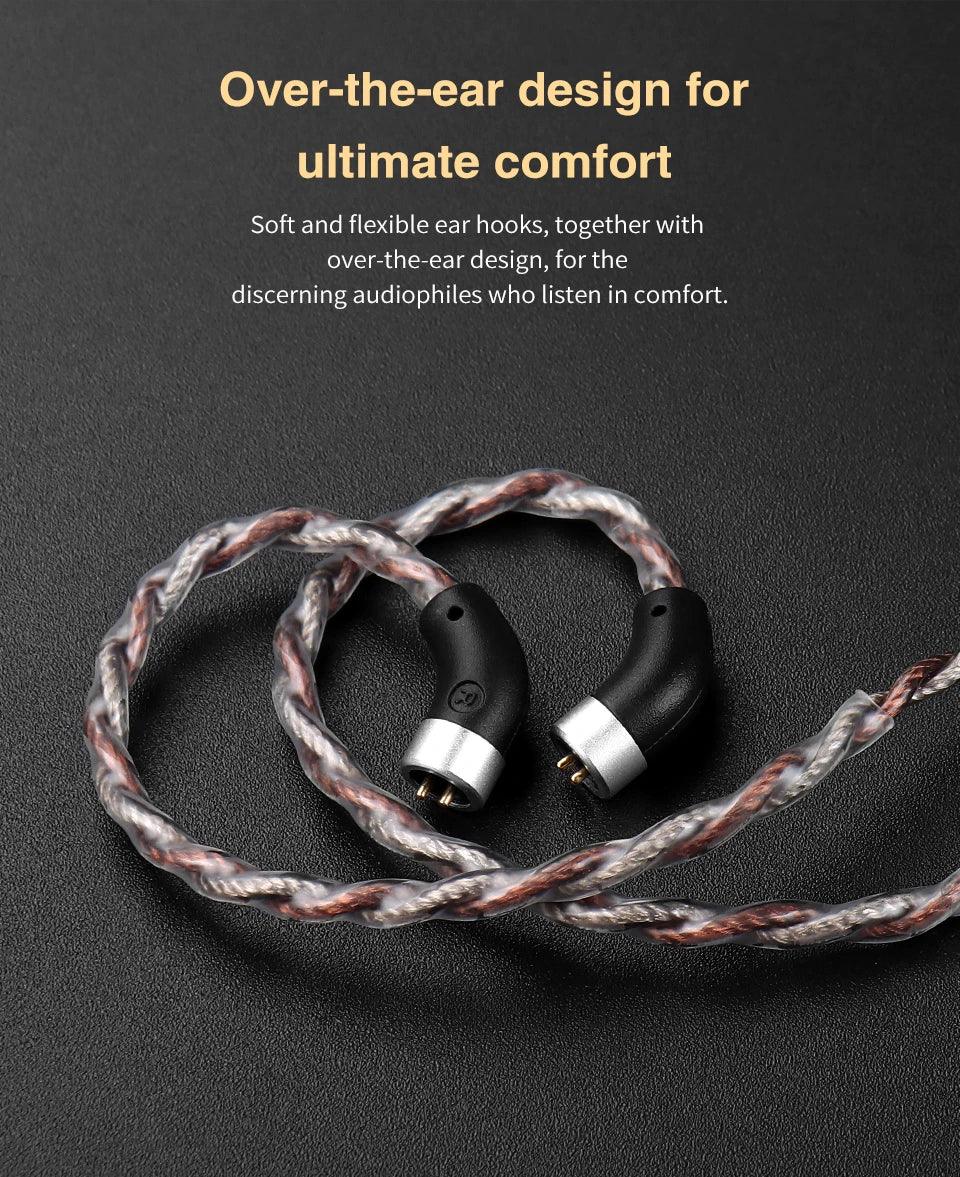 Silver Plated Replacement Earphone Cable - 3-Jack Kit Tidesmit Tidesmit