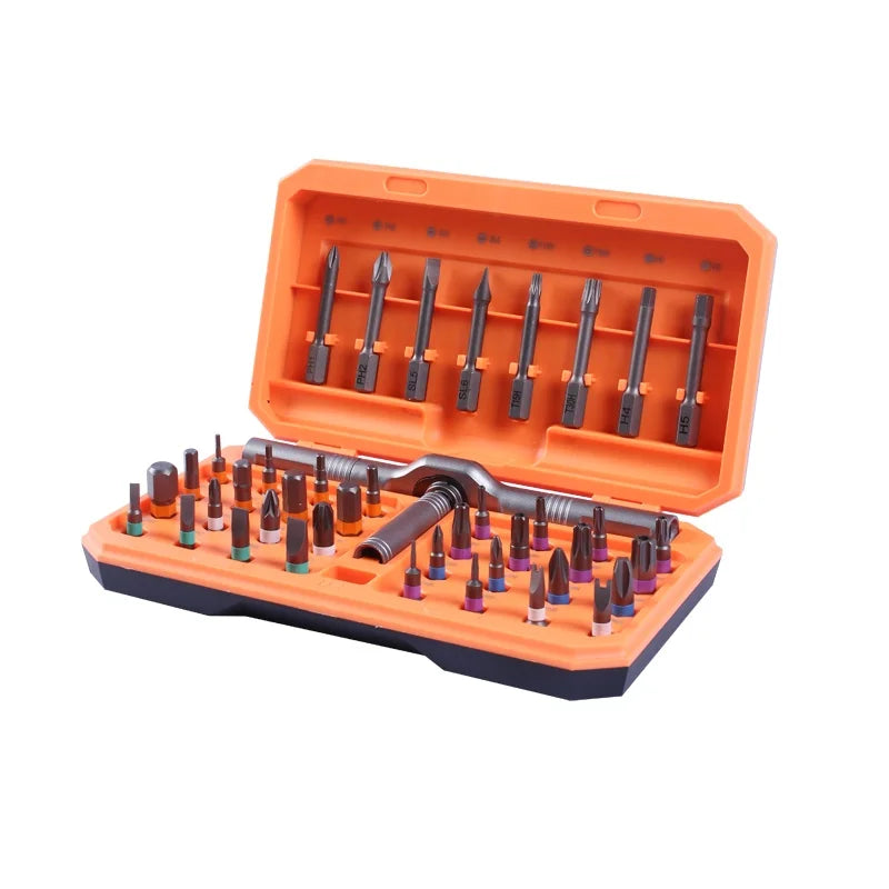 42 in 1 Magnetic Screwdriver Set, Multi Bit Ratchet Driver Portable Repair Tool Kit for Furniture, Computer, Bicycle, DIY