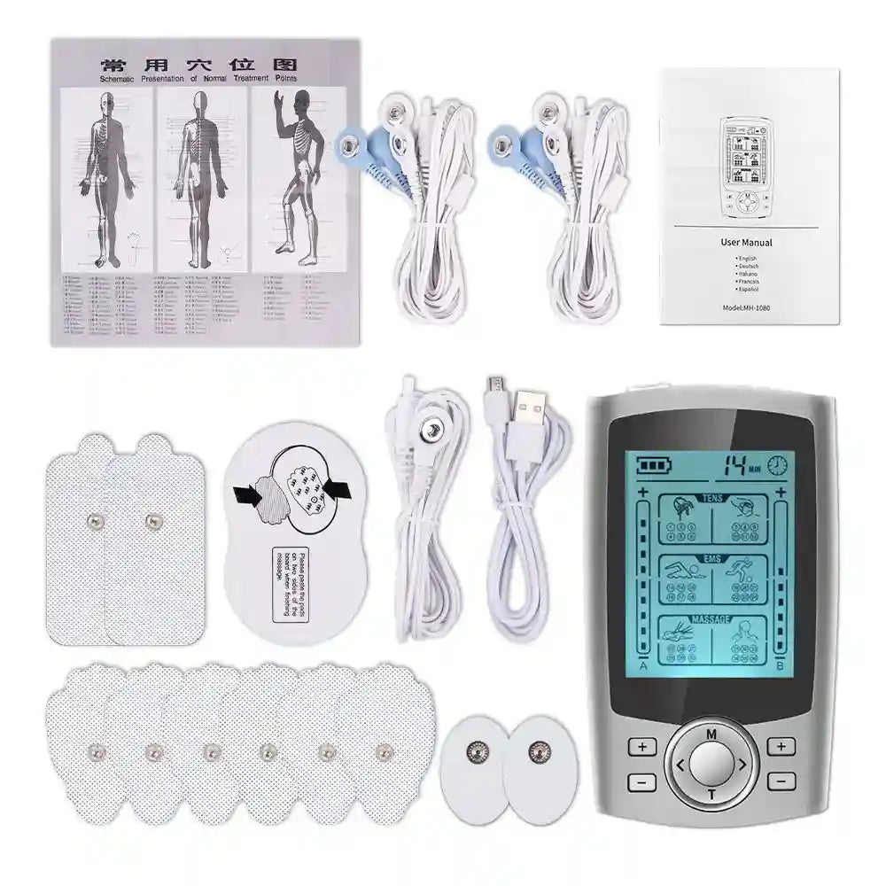 Eye Massage Instrument for Pain Relief - Portable EMS Wellness Device Eye Massage Instrument Silver without pen Tidesmit