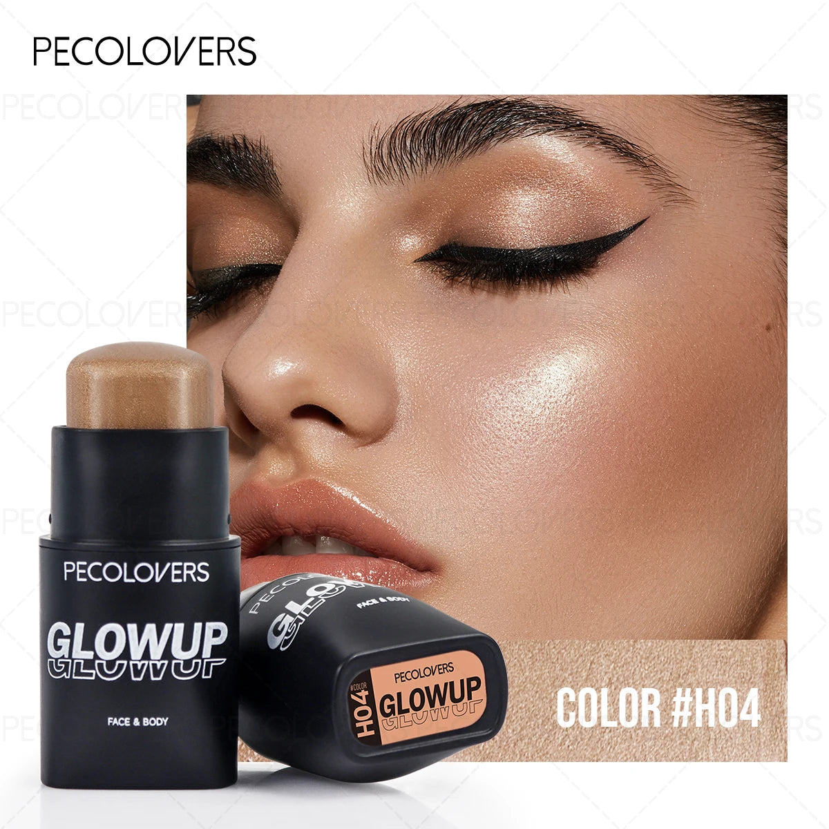 Tidesmit waterproof face highlight stick for 3D contour and natural finish face makeup swatch