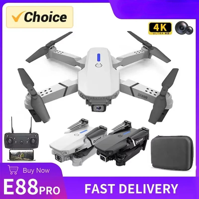 4K Camera Drone Foldable Quadcopter with Dual Wide Angle Lens Tidesmit