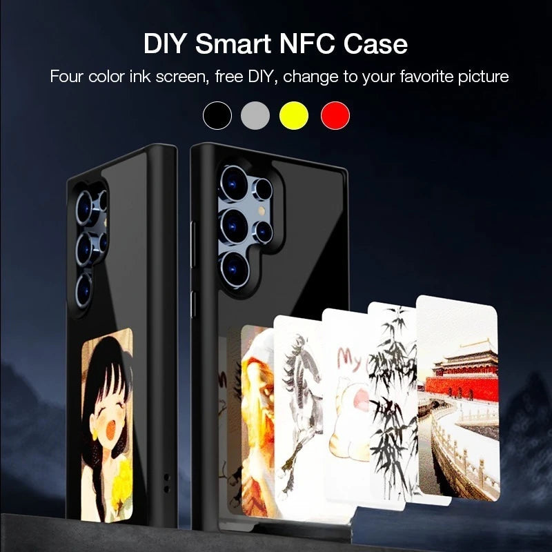 NFC Ink Screen Phone Case for Galaxy S24 Ultra - Slim Shock-Absorbing Cover Tidesmit