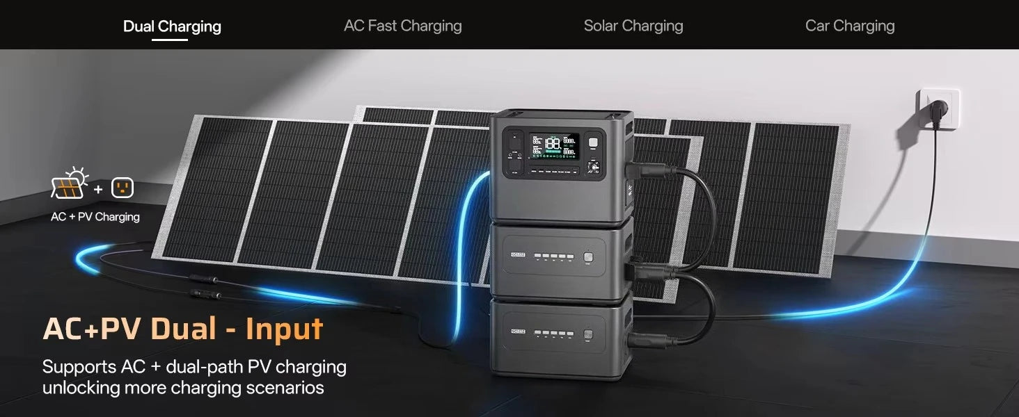 Aferiy  AF-P280-B 4 Times 2048Wh Lfepo4 Heavy Duty Solar Generator Vice Packs Storage System Expandable Battery Sea freight