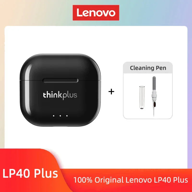 Lenovo LP40 II TWS Wireless Bluetooth Earphones by Tidesmit Black Clean Pen Tidesmit