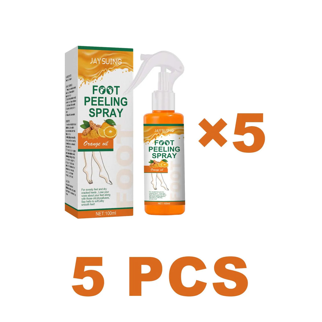 Exfoliating Foot Spray for Cracked Skin - Salon-Quality Repair Scrubs Treatments 5 PCS Tidesmit