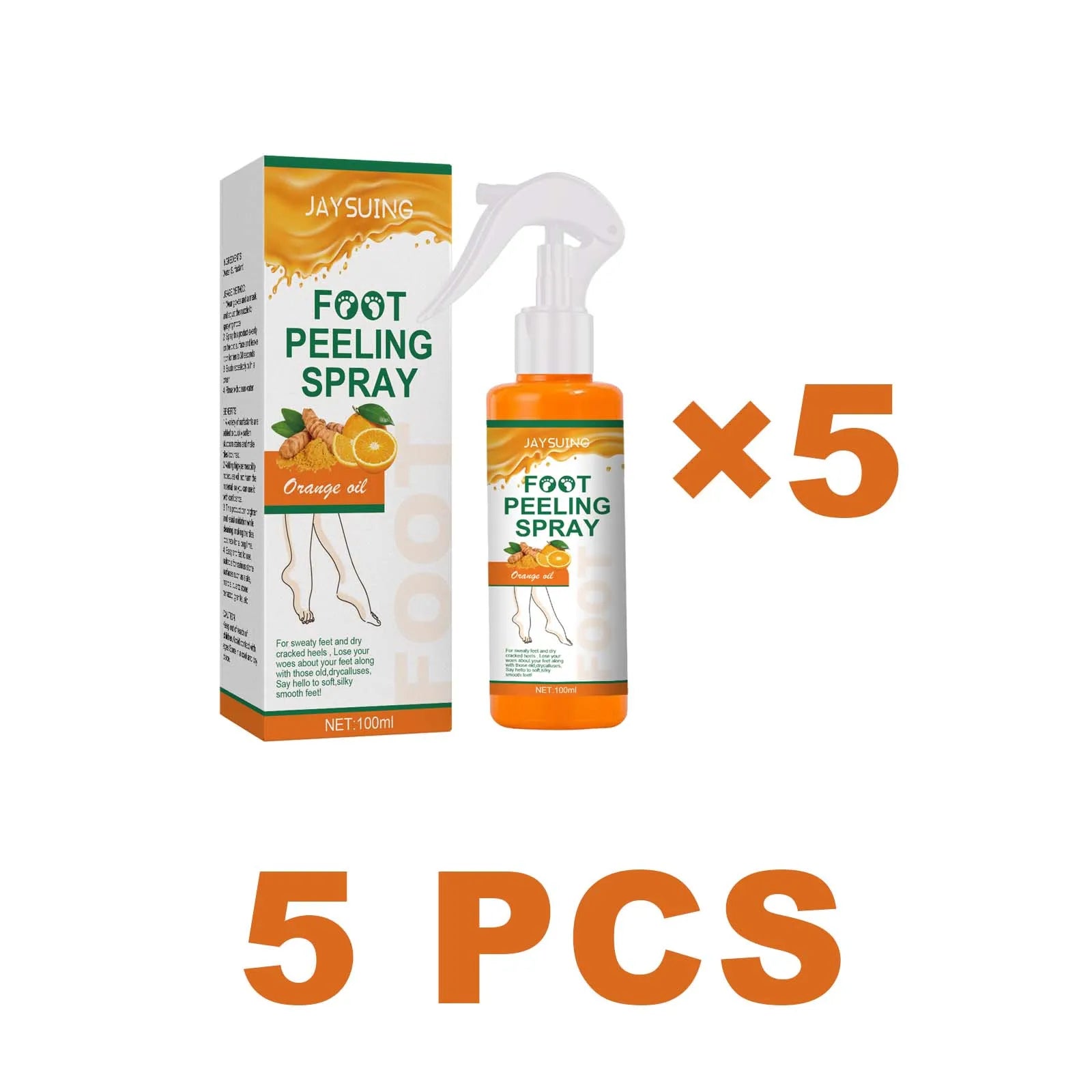 Exfoliating Foot Spray for Cracked Skin - Salon-Quality Repair Scrubs Treatments 5 PCS Tidesmit