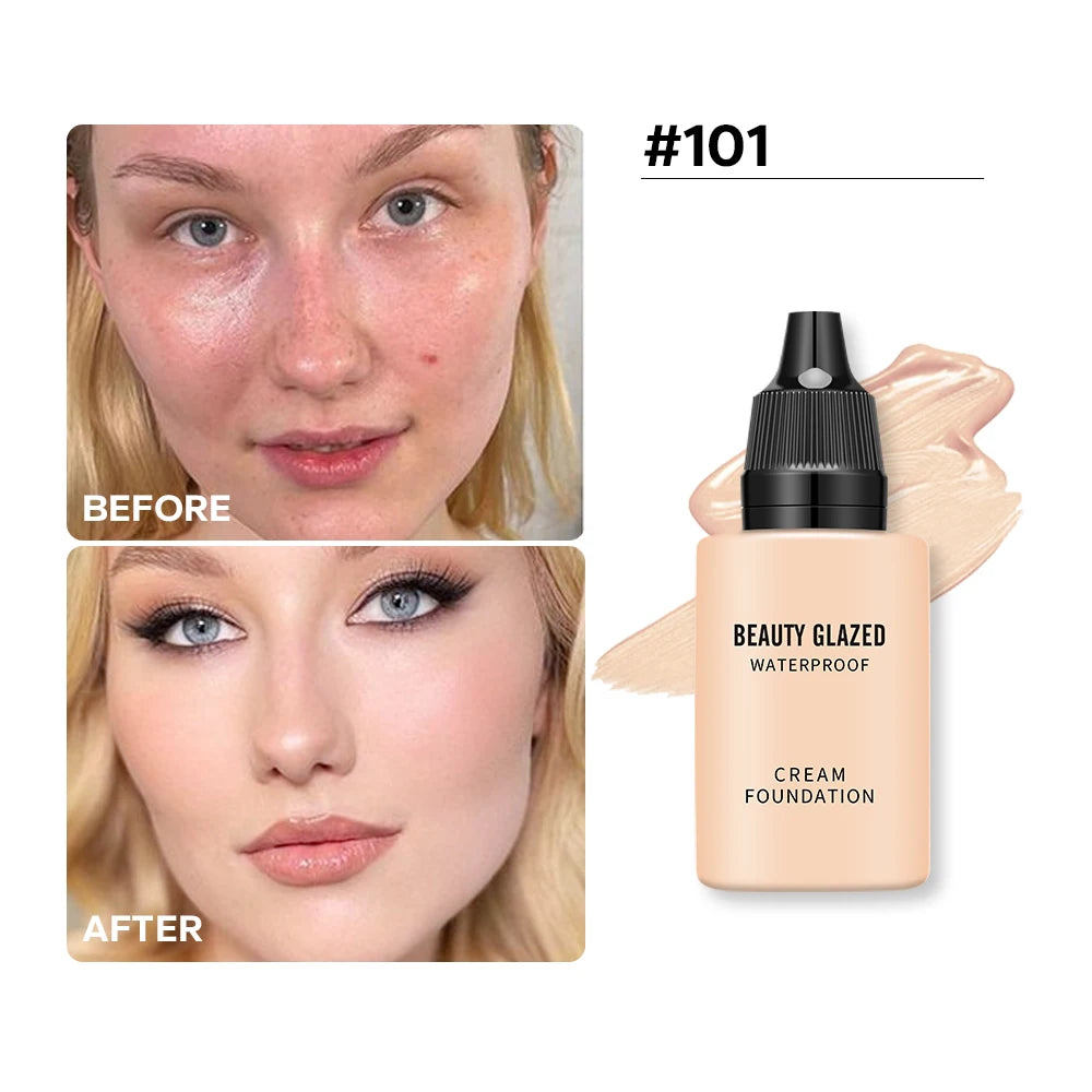 Tidesmit Beauty Glazed 24 Hour HD Full Cover Matte Liquid Foundation in shade 10 for waterproof natural face makeup