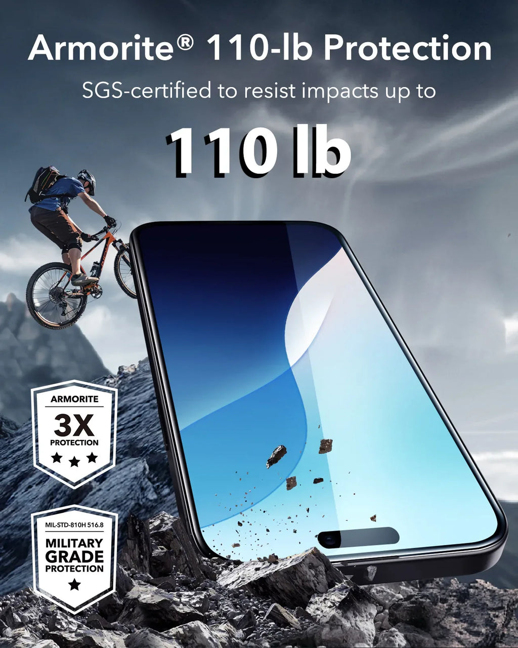 iPhone 16 Tempered Glass Screen Protector 3-Pack Anti-Scratch Film Tidesmit