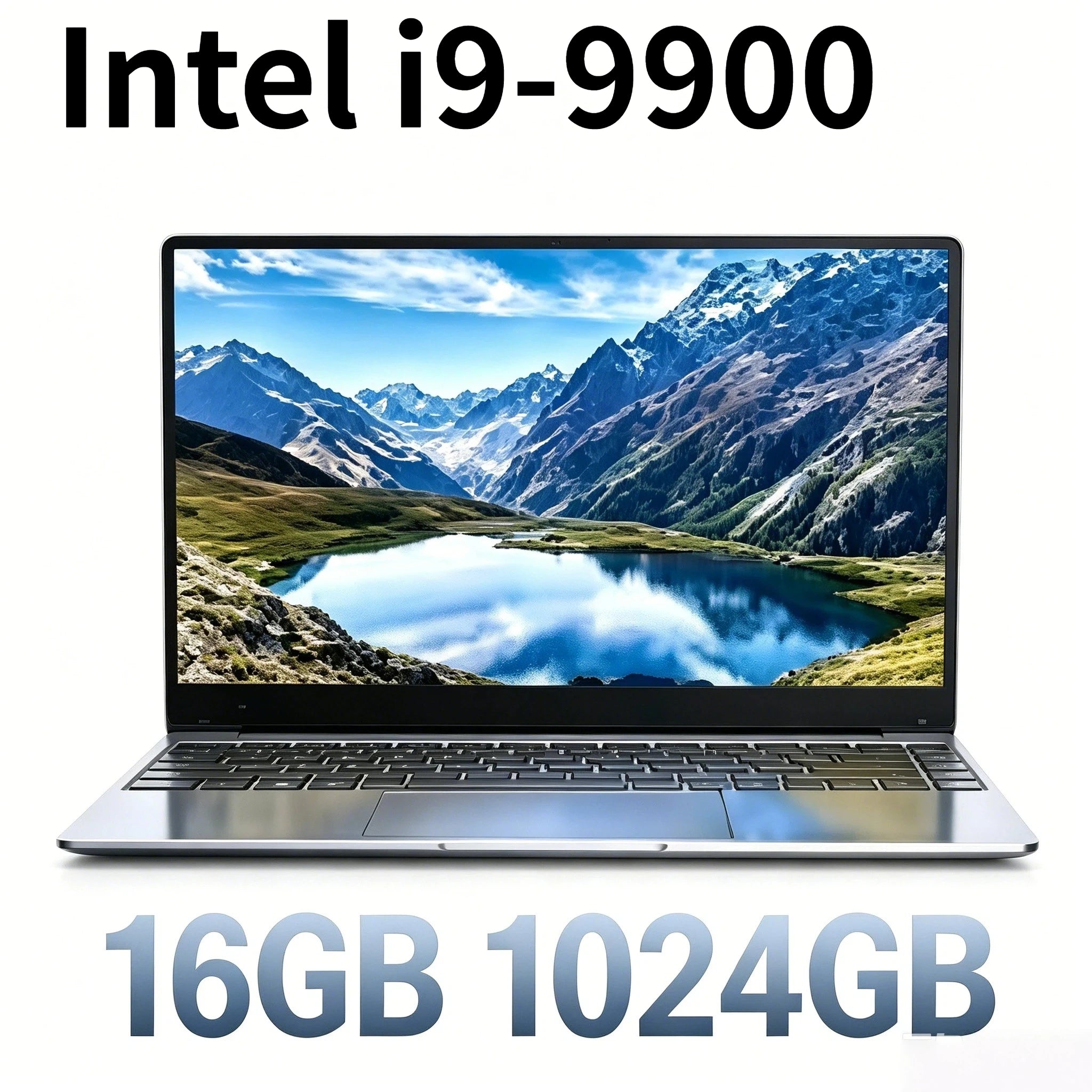 15.6 Inch Ultra Slim Windows 11 Laptop Computer 32GB RAM 512GB 1TB SSD Intel i9 9900 Notebook Gamer 1920x1080 Office PC Max Pro
