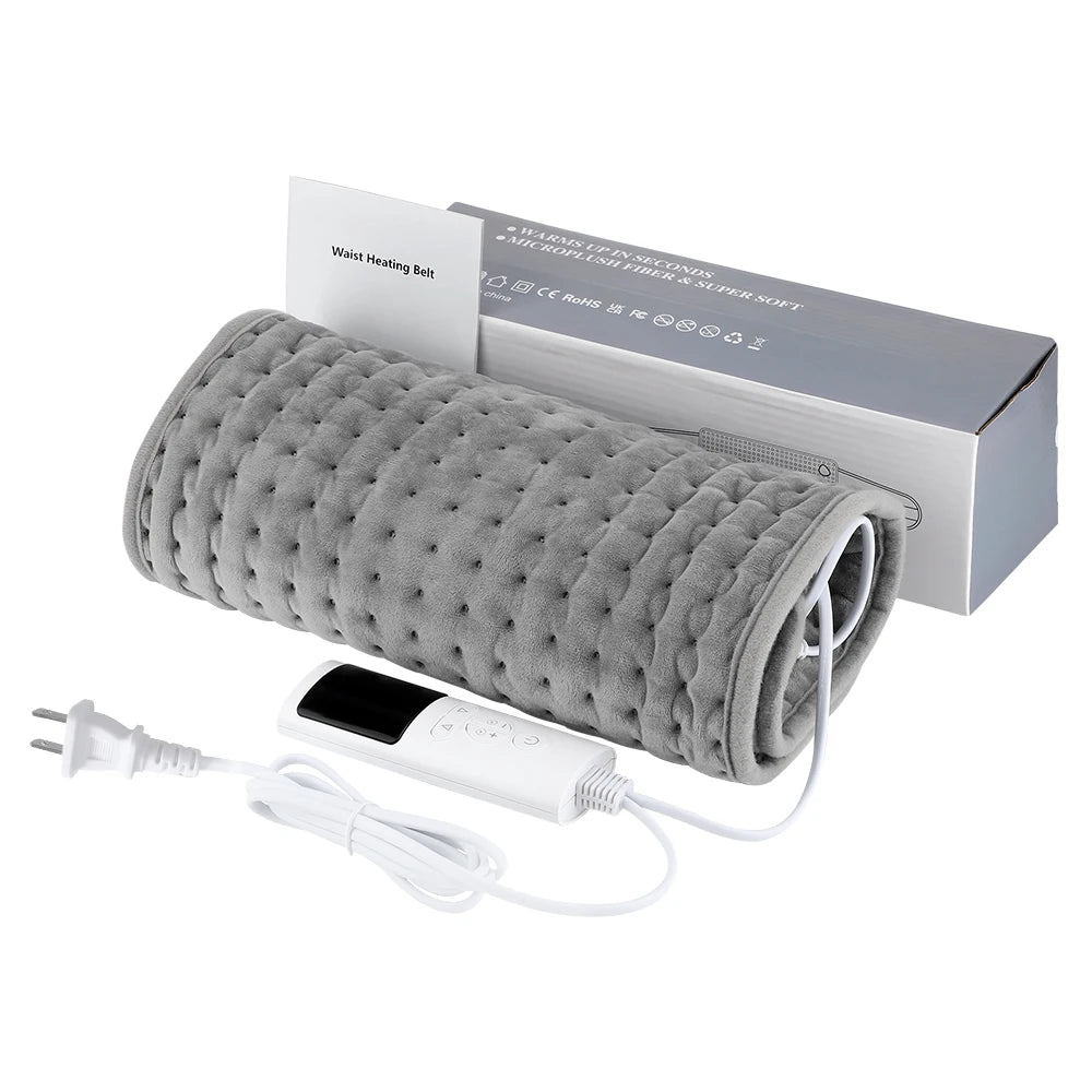 Electric Heating Pad for Back Pain Relief, 9-Heat Levels by Tidesmit Massage Cushion Tidesmit