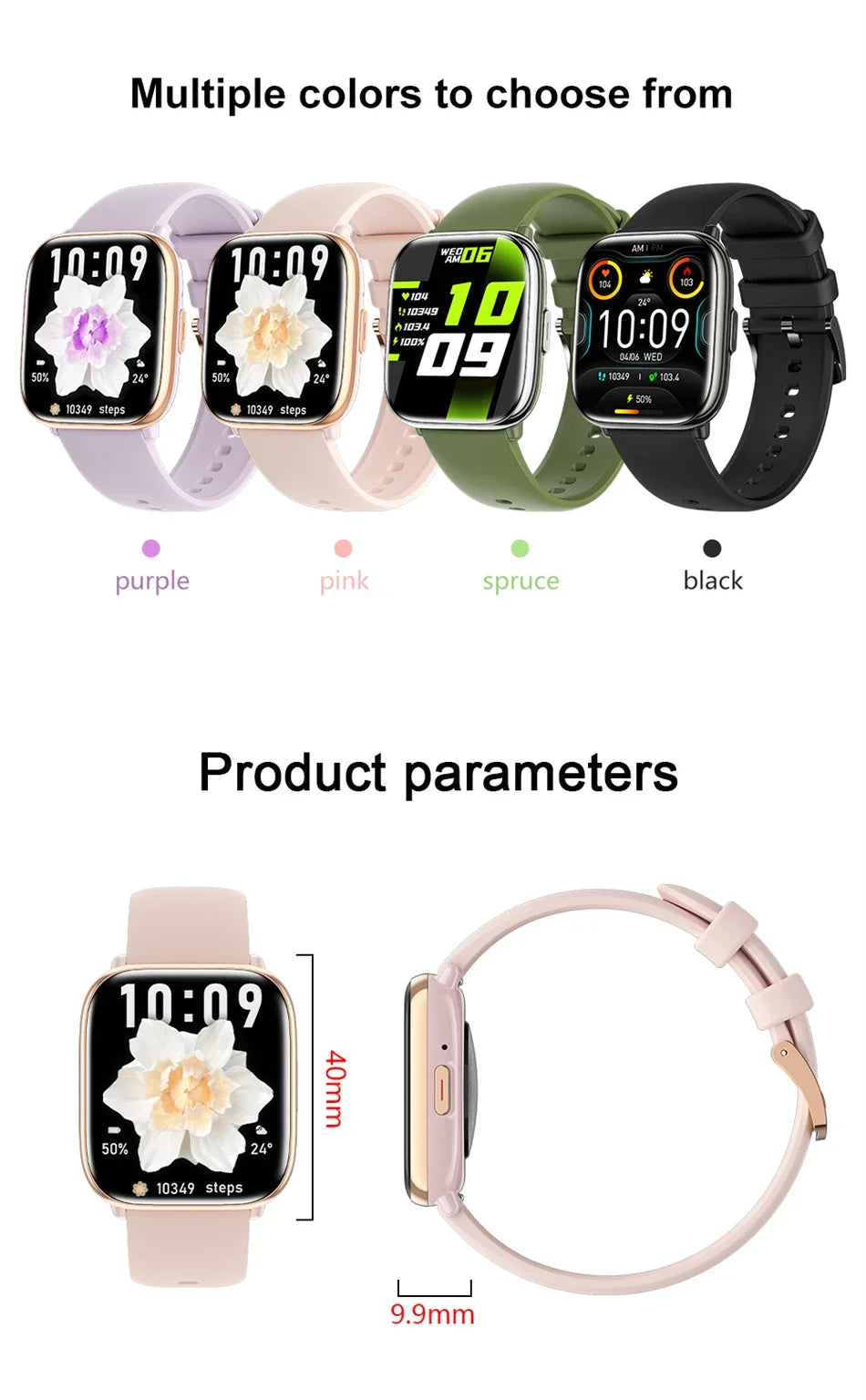 2026 New Smart Watch Full Touch Screen Bluetooth Call AI Voice Heart Rate Waterproof Watches Sports Bracelet Smartwatch Women