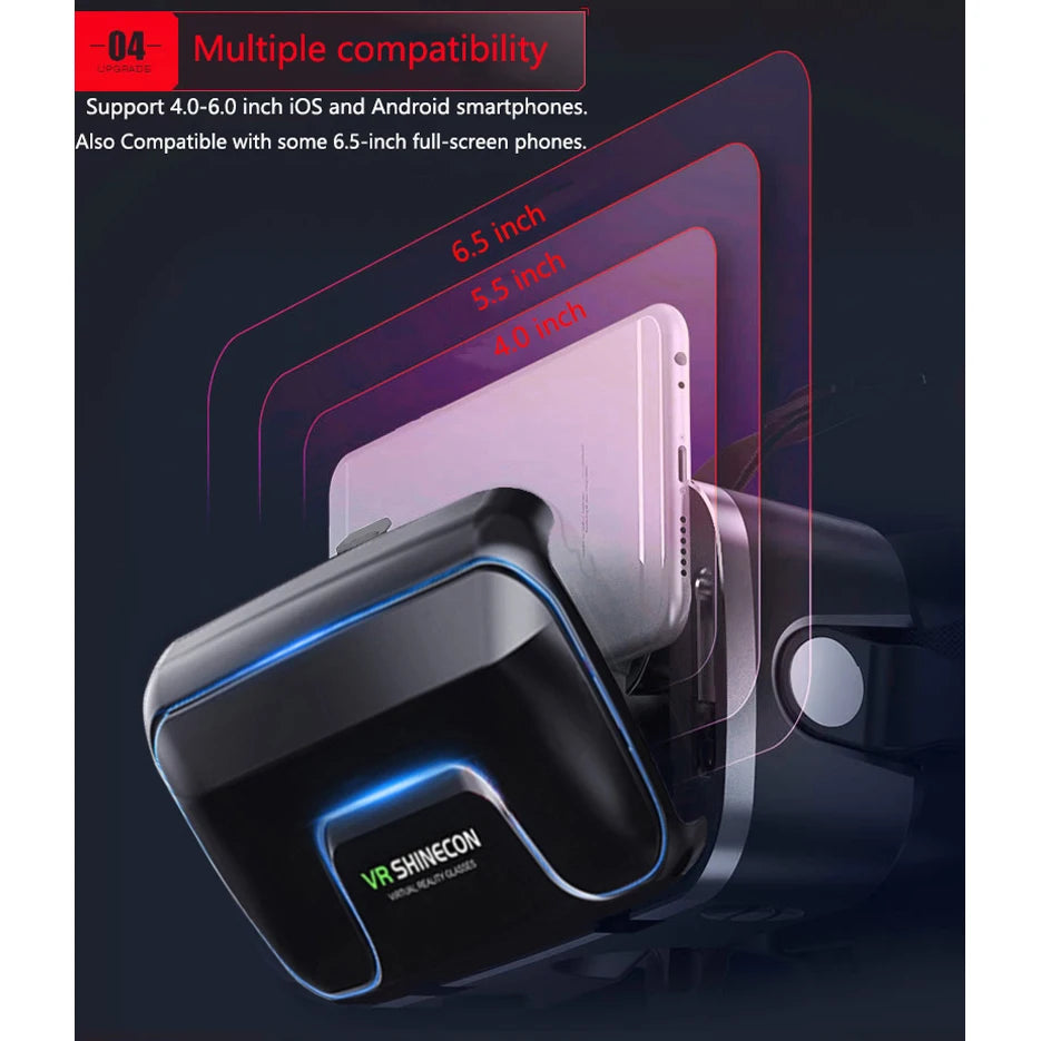 VR Headset for Smartphone – Immersive 3D Virtual Reality Smart Glasses Tidesmit