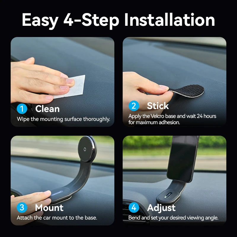 Magnetic Wireless Car Phone Charger - 15W Qi Certified Mount Tidesmit