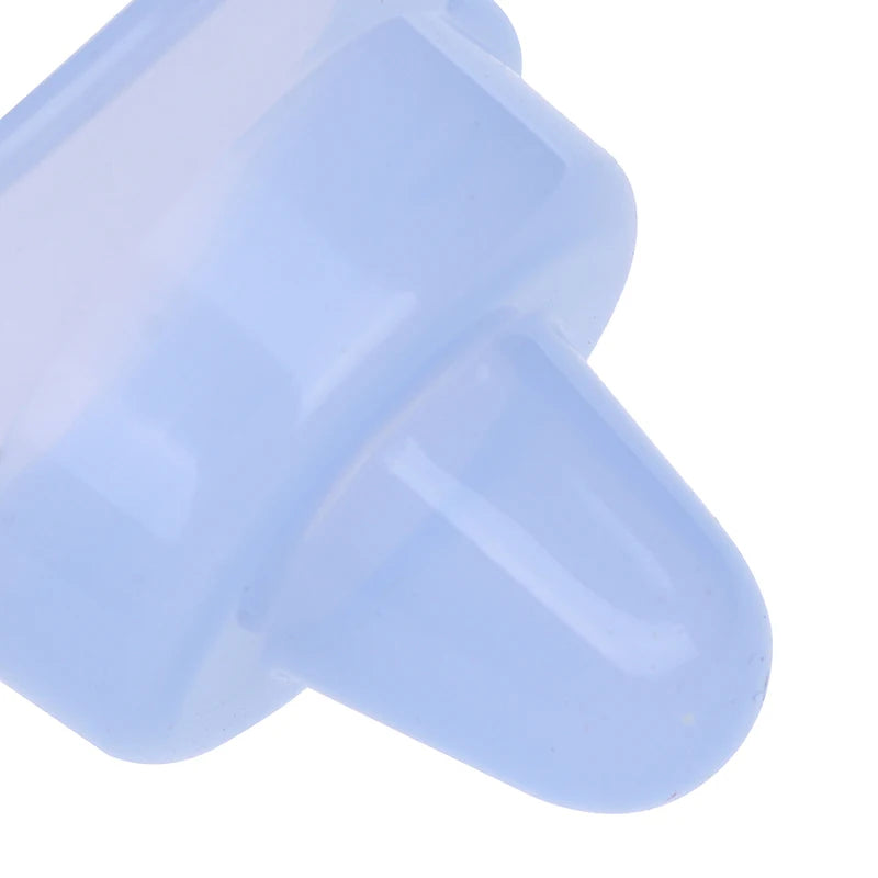 Blue silicone reusable eye wash cup for daily eye cleaning, soft medical-grade material, portable eye bath tool.