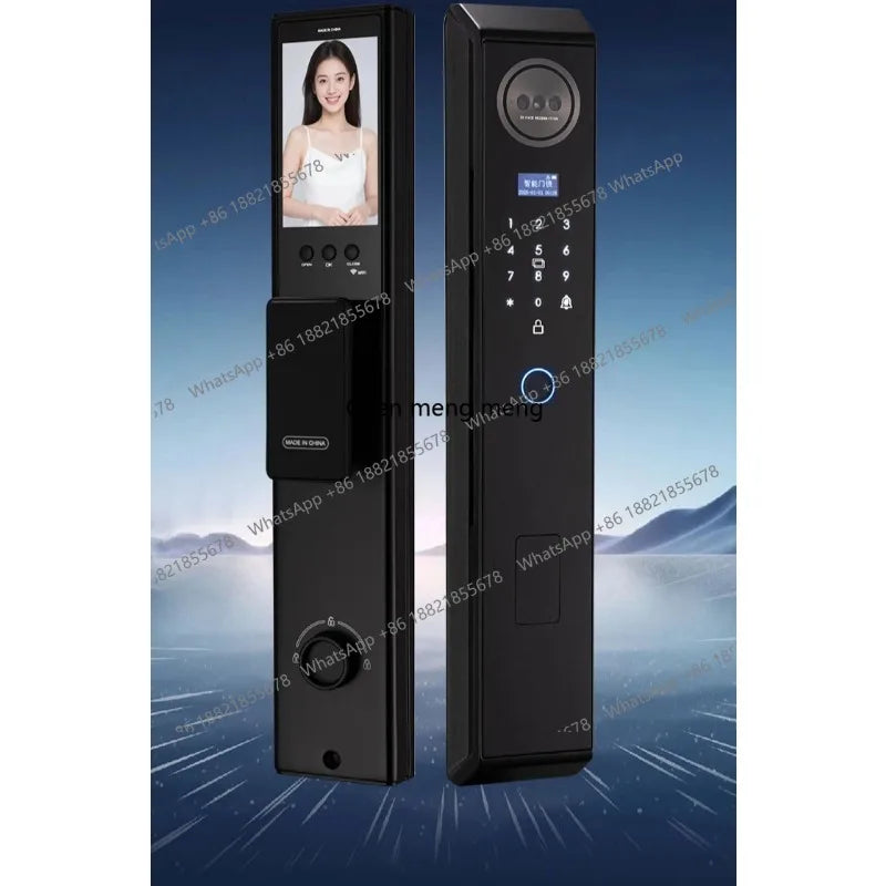 Smart lock with Camera 3D Facial Recognition Electronic Door Lock with Visual Doorbell for Video Surveillance