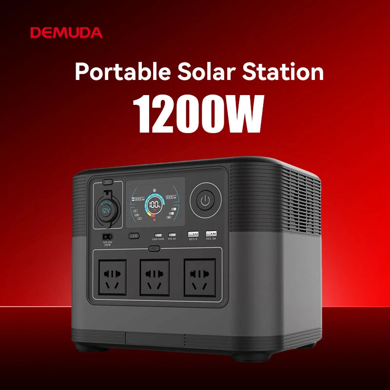 2026 new 220V 110V 1200W portable power station with solar panels, 1000Wh foldable,