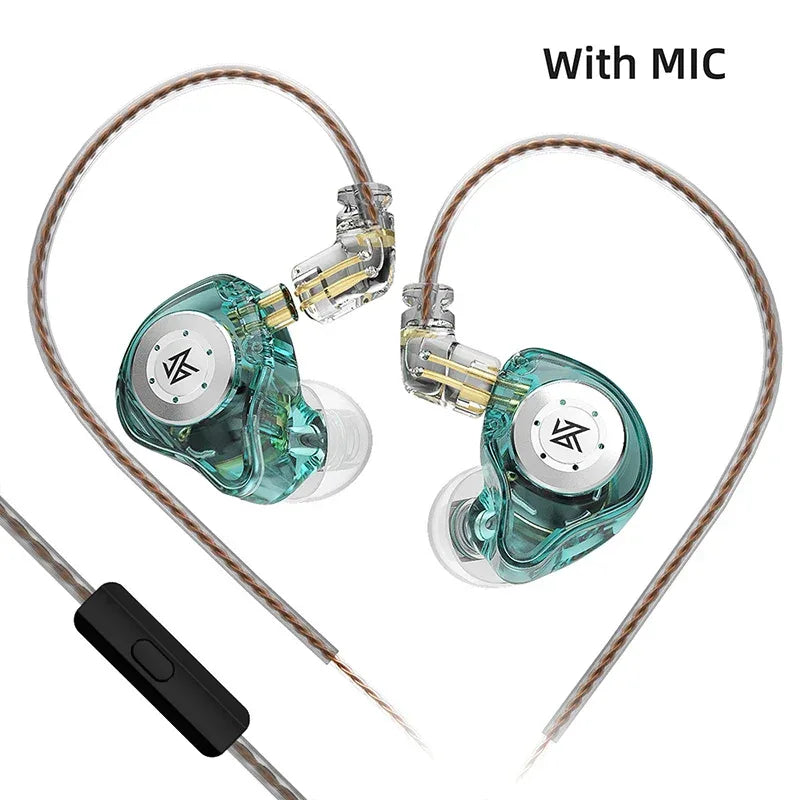 Tidesmit Wired Hi-Fi Dual Dynamic Driver Earbuds Noise Isolating Cyan MIC Tidesmit