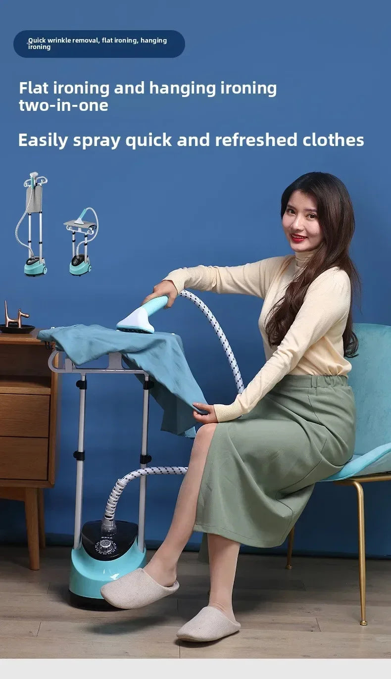 Tidesmit vertical flat hanging steam iron featuring integrated design for efficient household garment care, image 7