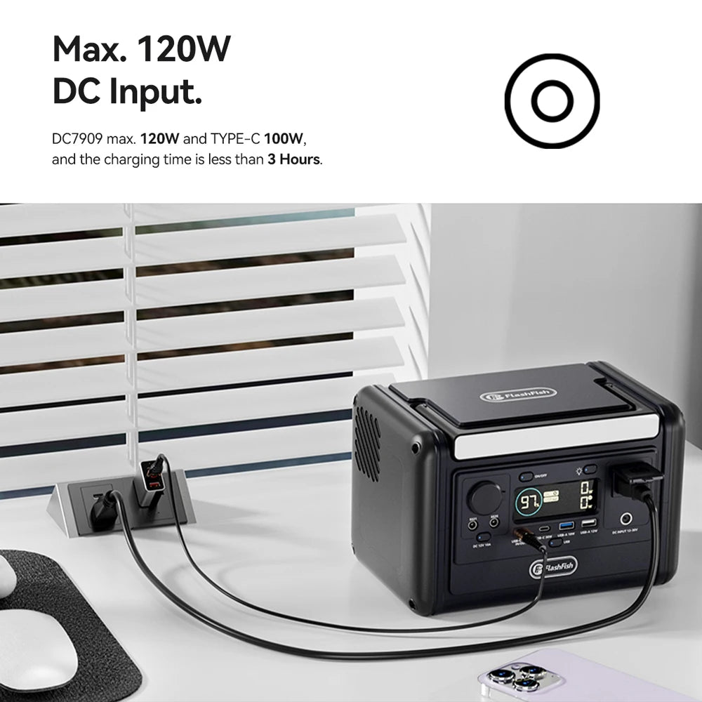 T300PRO Portable Solar Power Station 600W Peak Fast Charging Outdoor Backup Battery