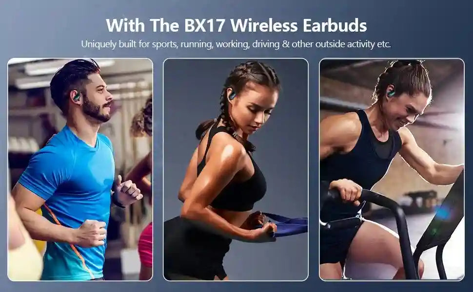 Wireless Sport Earbuds with Active Noise Cancellation - 75H Battery Black Tidesmit